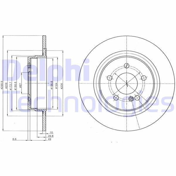 FREN DISKI ARKA MERCEDES W204 S204 C204 C207 A207