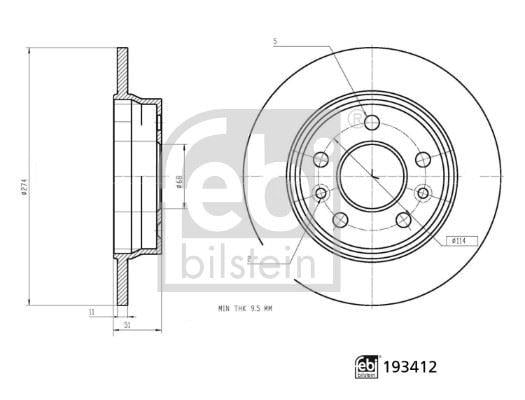 FREN DİSKİ ARKA RENAULT KANGOO III 21>
