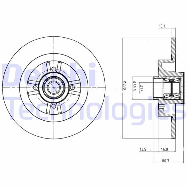 FREN DİSKİ ARKA RENAULT MEGANE II SW 02> SC NIC II 03> 270x10x4DL