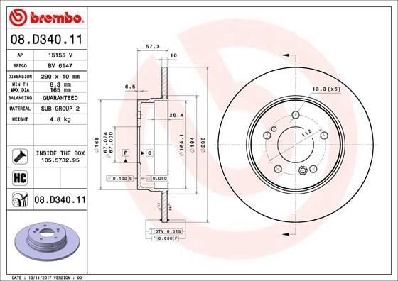 FREN DISKI ARKA UV COATED MERCEDES-BENZ