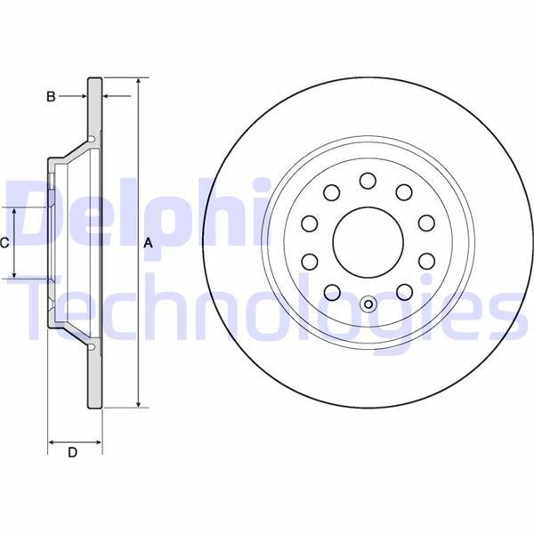FREN DİSKİ ARKA VW GOLF 7 13>20 ARTEON 17>20 PASSAT B8 15>20 TIGUAN 16>24 SKODA KODIAQ 16>SUPERB III 15>24 SEAT TARRACO 18>24 AUDI Q3 19> A3 14>20