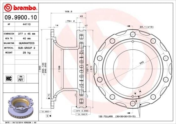 FREN DİSKİ BPW AXLE