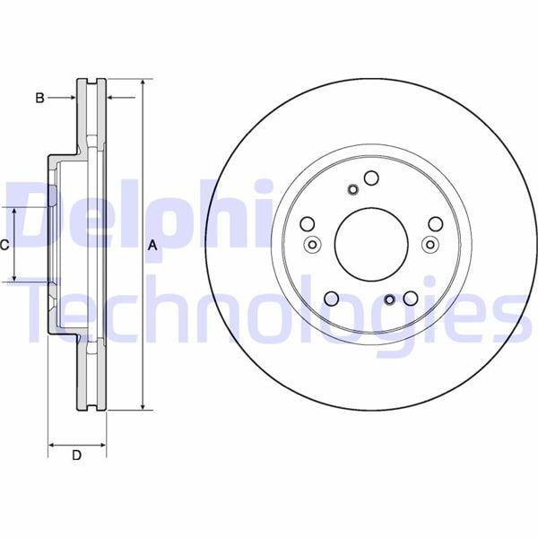 FREN DİSKİ ÇİFTLİ PAKET - BOYALI. DELİKLİ ÖN HONDA ACCORD 02/2003 > 09/2008