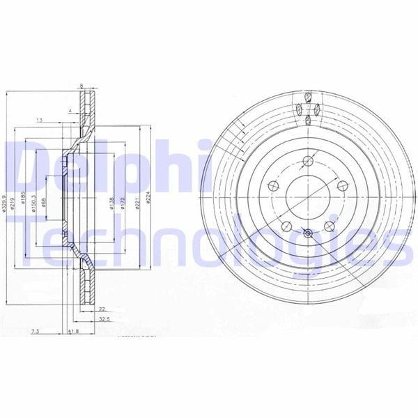 FREN DİSKİ ÇİFTLİ PAKET . DELİKLİ ARKA AUDI A6 05/2004 > 06/2011