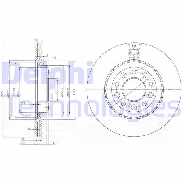 FREN DİSKİ ÇİFTLİ PAKET . DELİKLİ ARKA ALFA ROMEO 159. BRERA. SPIDER 01/2006 >