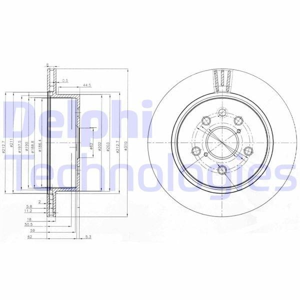 FREN DİSKİ ÇİFTLİ PAKET . DELİKLİ ARKA LEXUS GS300. GS430. GS450H. IS200D. IS220D. IS250 01/2005 >