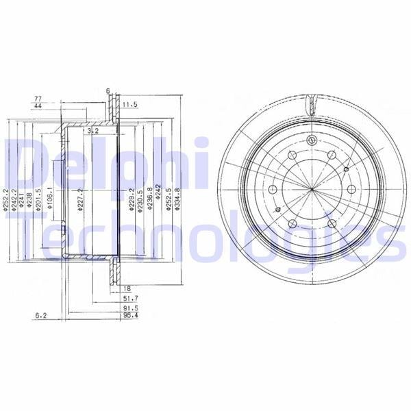 FREN DİSKİ ÇİFTLİ PAKET . DELİKLİ ARKA TOYOTA LANDCRUISER 01/1988 > 06/1998