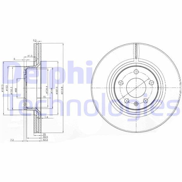 FREN DİSKİ ÇİFTLİ PAKET . DELİKLİ ÖN AUDI A6 05/2004 > 06/2011
