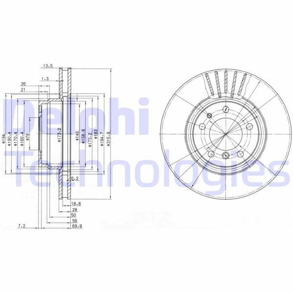 FREN DİSKİ ÇİFTLİ PAKET . DELİKLİ ÖN BMW 725. 728. 730. 735 08/1994 > 11/2001