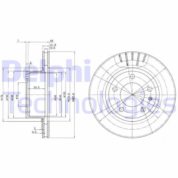 FREN DİSKİ ÇİFTLİ PAKET . DELİKLİ ÖN BMW 518. 520. 524. 525. 528 04/1981 > 01/1988