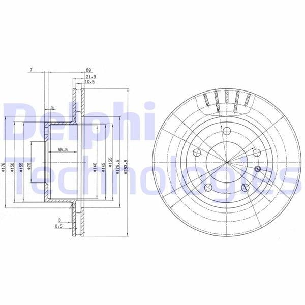 FREN DİSKİ ÇİFTLİ PAKET . DELİKLİ ÖN BMW 518. 520. 524. 525. 528 04/1981 > 01/1988