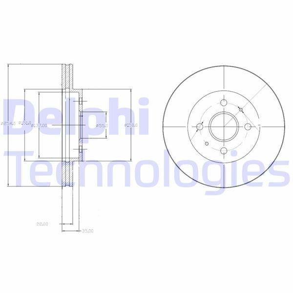 FREN DİSKİ ÇİFTLİ PAKET . DELİKLİ ÖN DAIHATSU // SUBARU; MATERIA // JUSTY 01/2007 >