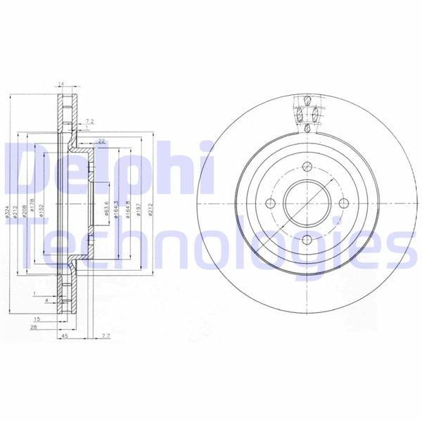 FREN DİSKİ ÇİFTLİ PAKET . DELİKLİ ÖN FORD FOCUS 01/2002 > 04/2005