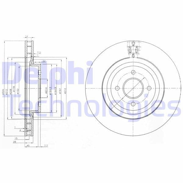 FREN DİSKİ ÇİFTLİ PAKET . DELİKLİ ÖN FORD FOCUS 01/2002 > 04/2005