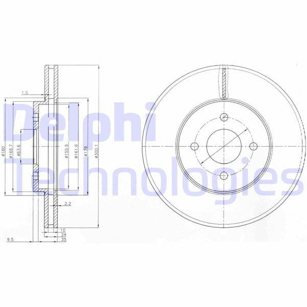 FREN DİSKİ ÇİFTLİ PAKET . DELİKLİ ÖN FORD FOCUS 01/2002 > 04/2005