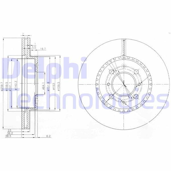 FREN DİSKİ ÇİFTLİ PAKET . DELİKLİ ÖN HONDA CIVIC 06/2002 > 03/2006