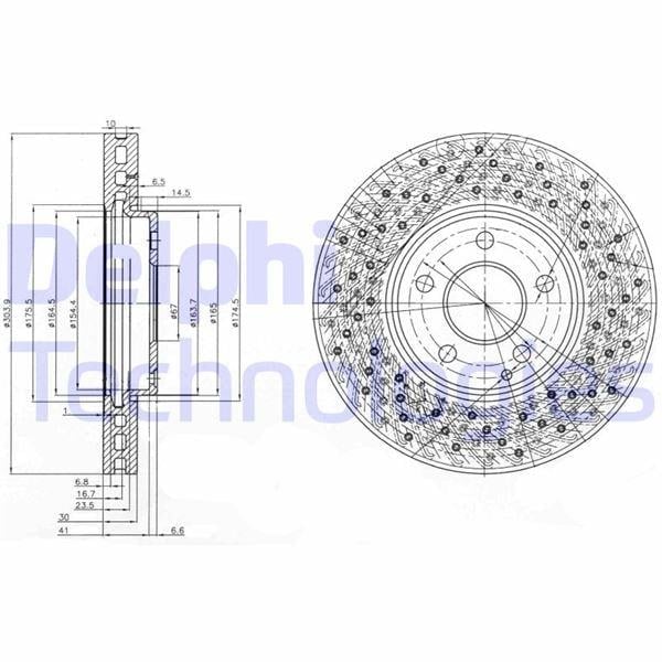 FREN DİSKİ ÇİFTLİ PAKET . DELİKLİ ÖN MERCEDES S350 02/2003 > 08/2005