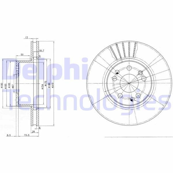 FREN DİSKİ ÇİFTLİ PAKET . DELİKLİ ÖN MERCEDES 300. S280. S320 02/1991 > 01/1999