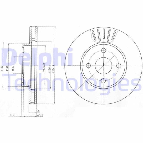 FREN DİSKİ ÇİFTLİ PAKET . DELİKLİ ÖN TOYOTA COROLLA. COROLLA VERSO 10/2001 > 02/2007