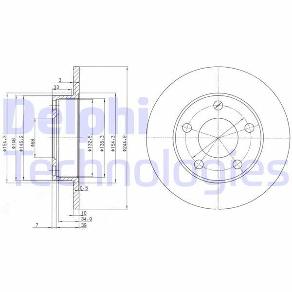 FREN DİSKİ ÇİFTLİ PAKET . DELİKSİZ ARKA AUDI 100 08/1984 > 1991