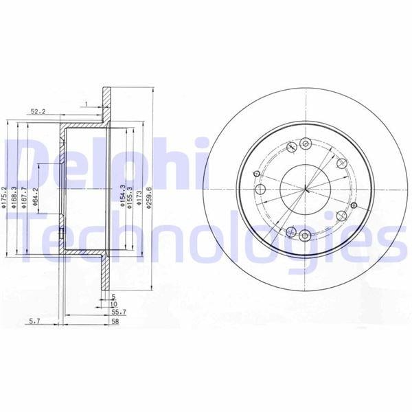 FREN DİSKİ ÇİFTLİ PAKET . DELİKSİZ ARKA HONDA ACCORD 03/1999 > 03/2003