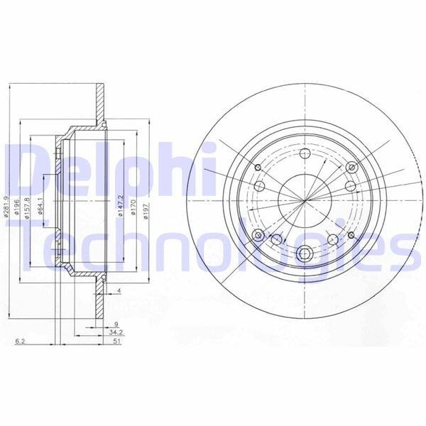 FREN DİSKİ ÇİFTLİ PAKET . DELİKSİZ ARKA HONDA ACCORD 02/2003 > 09/2008