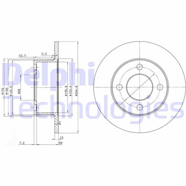 FREN DİSKİ ÇİFTLİ PAKET . DELİKSİZ ARKA AUDI 100 01/1988 > 04/1991