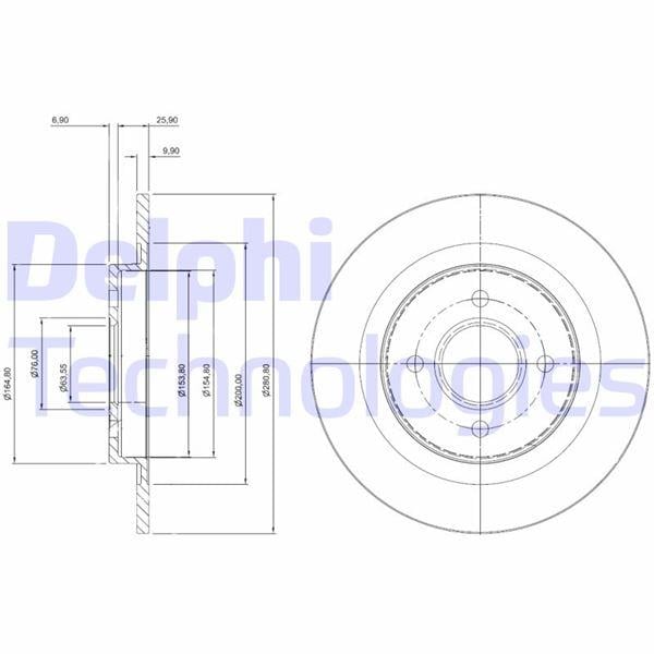FREN DİSKİ ÇİFTLİ PAKET . DELİKSİZ ARKA FORD FOCUS 01/2002 > 04/2005