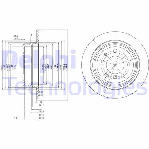 FREN DİSKİ ÇİFTLİ PAKET . DELİKSİZ ARKA BMW 730 08/1987 > 08/1994