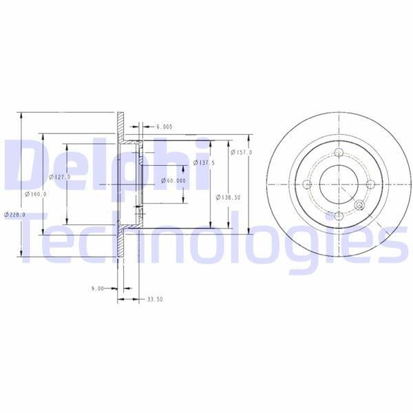 FREN DİSKİ ÇİFTLİ PAKET . DELİKSİZ ARKA VOLVO 440. 460. 480 11/1988 > 07/1997