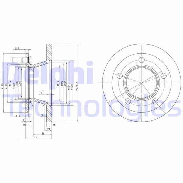 FREN DİSKİ ÇİFTLİ PAKET . DELİKSİZ ÖN MERCEDES MB100. MB80 1987 > 10/1995