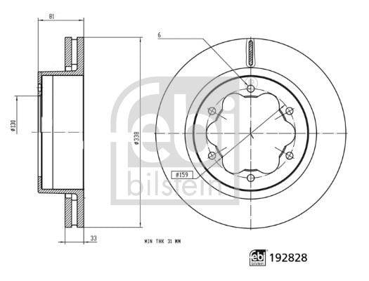 FREN DİSKİ FORD TRANSİT V 14 RWD TRANSİT V 19 4X4 TRANSİT V 19 FWD TRANSİT V 19 RWD
