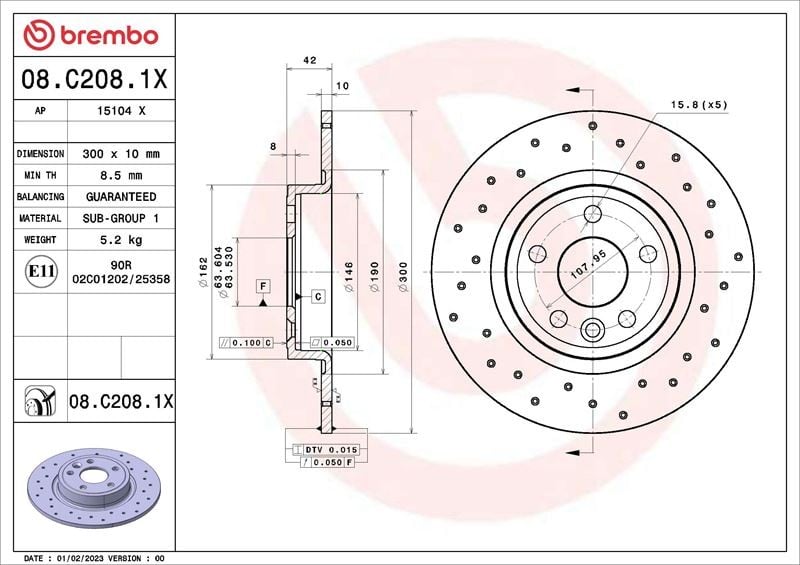 FREN DİSKİ JAGUAR CHERY E-PACE 08-18->-JAGUAR E-PACE X540 09-17->-LAND ROVER CHERY DISCOVERY S PORT L550 10-15->-LAND ROVER DISCOVERY SPORT L550 09-14->-LAND ROVER DISCOVERY SPORT VAN L550