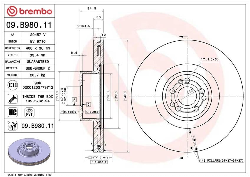 FREN DİSKİ MERCEDES-BENZ S-CLASS 222.983