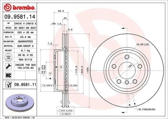 FREN DISKI ON BMW X3 E83 04>10