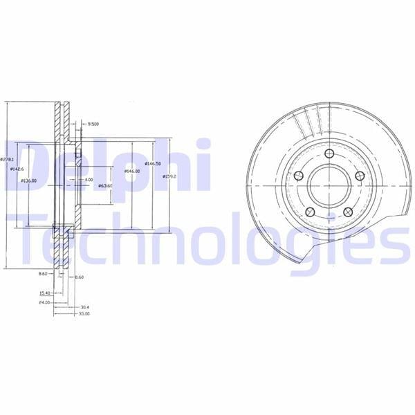 FREN DİSKİ ÖN FORD CONNECT 02> 278x24x5DL