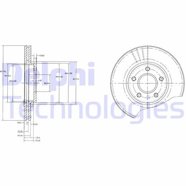 FREN DİSKİ ÖN FORD CONNECT 02> 278x24x5DL