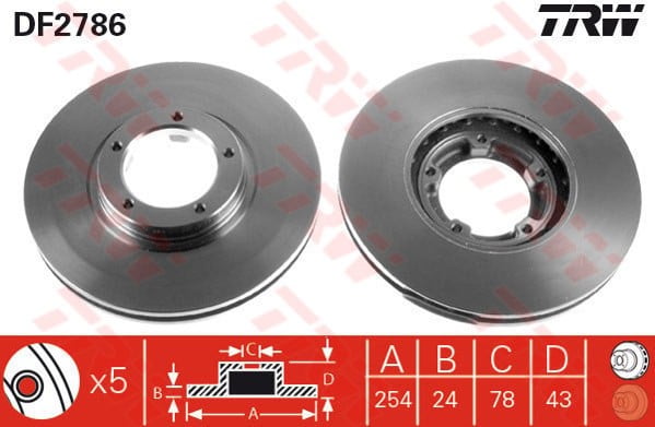 FREN DİSKİ ÖN FORD TRANSİT 92> T12-M12 ÇAP: 254 mm ORM/CHASSİS E -TRANSIT TOURNEO BUS-TRANSIT VAN E -TRANSIT VAN E FORD AUSTRALIA TRANSIT BUS V