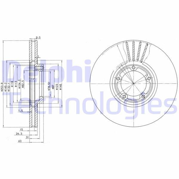 FREN DİSKİ ÖN FORD TRANSİT 92> T12-M12 ÇAP: 254 mm