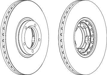 FREN DİSKİ ÖN FORD TRANSİT 92> T15-M15 ÇAP: 270 mm 270x24.1x5DLxHAVALI