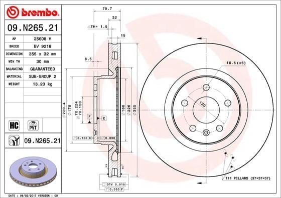 FREN DISKI ON TESLA MODEL S 5YJS 09/12->-TESLA MODEL X 13-