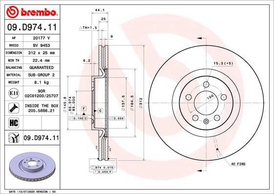FREN DISKI ON UV COATED AUDI 0986479H30