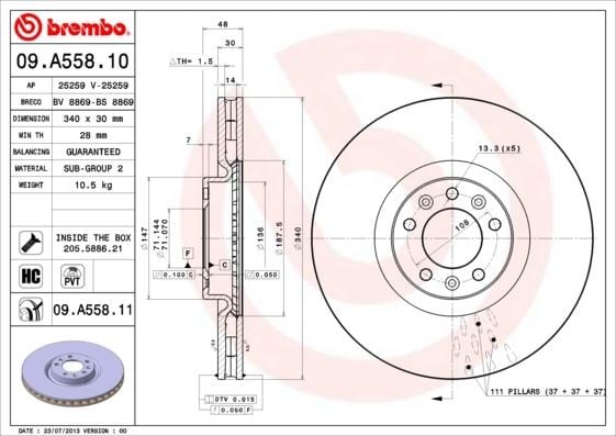FREN DISKI ON UV COATED PEUGEOT