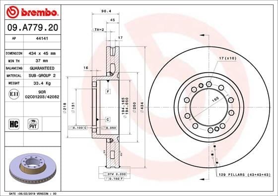 FREN DİSKİ RENAULT TRUCKS C 01/13->-RENAULT TRUCKS D 01/13->-RENAULT TRUCKS MAGNUM 09/90->-RENAULT T