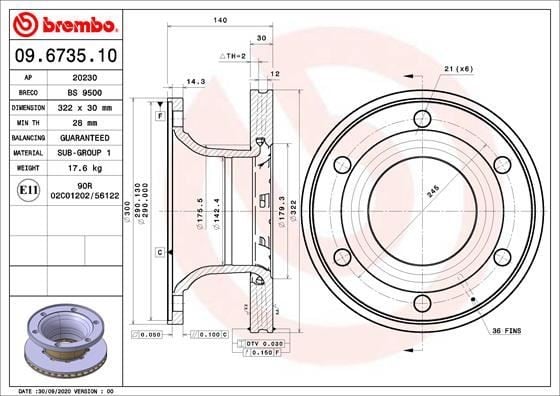 FREN DİSKİ RENAULT TRUCKS MIDLINER 10/82-01/00