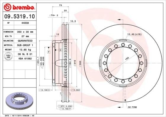 FREN DİSKİ RENAULT TRUCKS R 10/80-12/96
