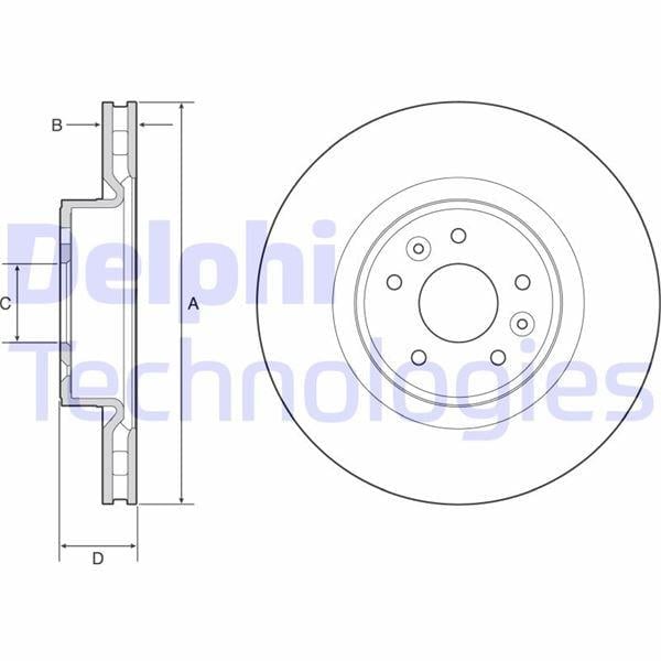 FREN DİSKİ TEKLİ PAKET - BOYALI. DELİKLİ ÖN RENAULT MEGANE 11/2008 > 12/2015