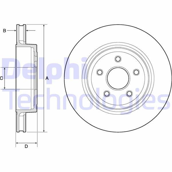 FREN DİSKİ TEKLİ PAKET - BOYALI. DELİKLİ ARKA JEEP GRAND CHEROKEE 06/2005 > 02/2011