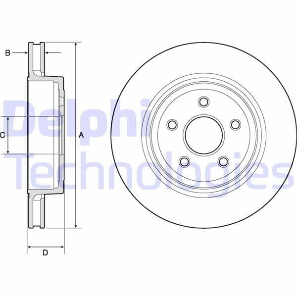 FREN DİSKİ TEKLİ PAKET - BOYALI. DELİKLİ ARKA JEEP GRAND CHEROKEE 06/2005 > 02/2011