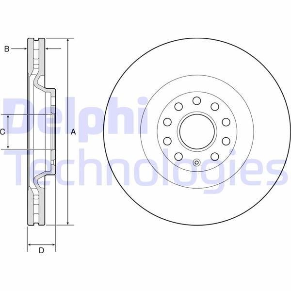FREN DİSKİ TEKLİ PAKET - BOYALI. DELİKLİ ÖN AUDI // SEAT; TT // LEON 01/2013 >